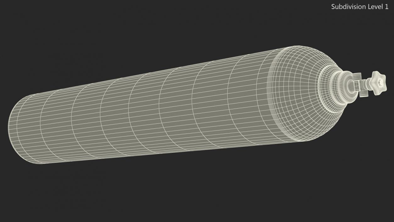 3D Oxygen Gas Cylinder Old model