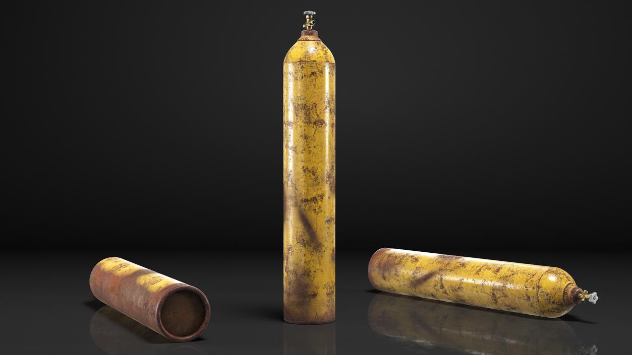 3D Oxygen Gas Cylinder Old model