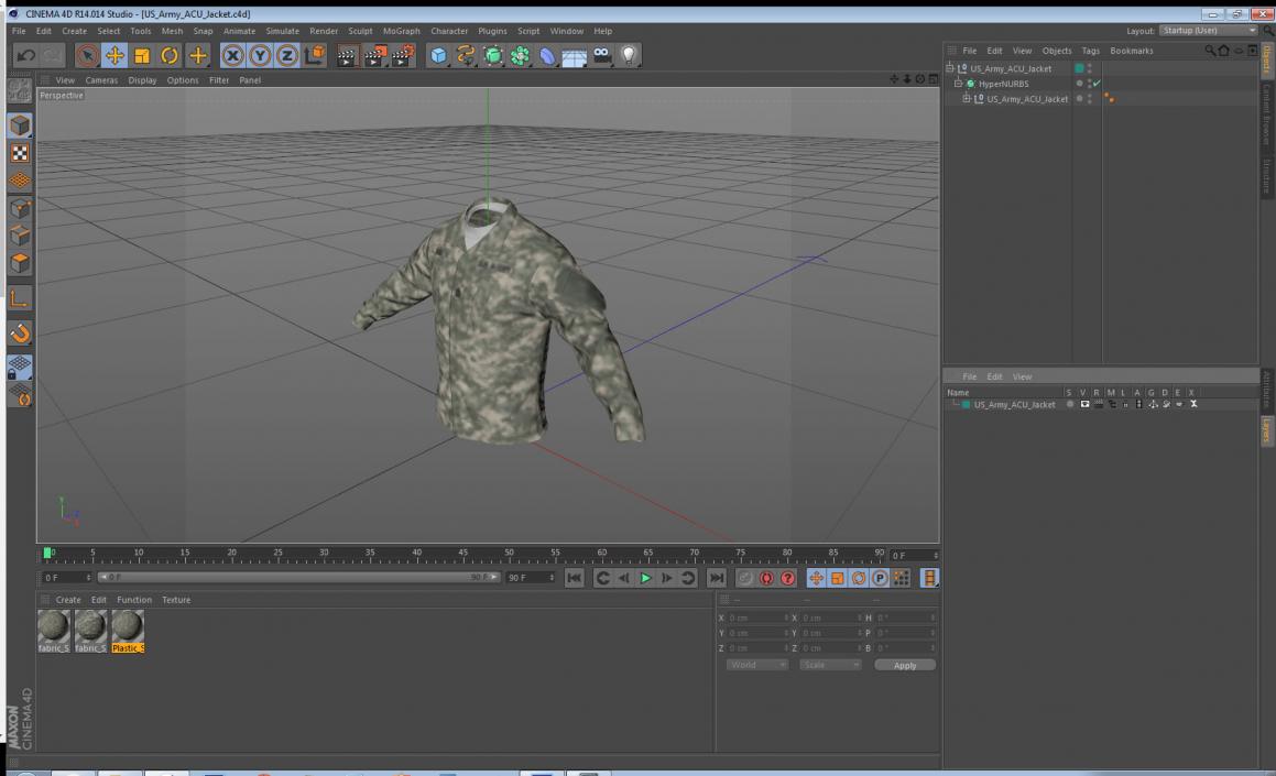 3D US Army ACU Jacket model