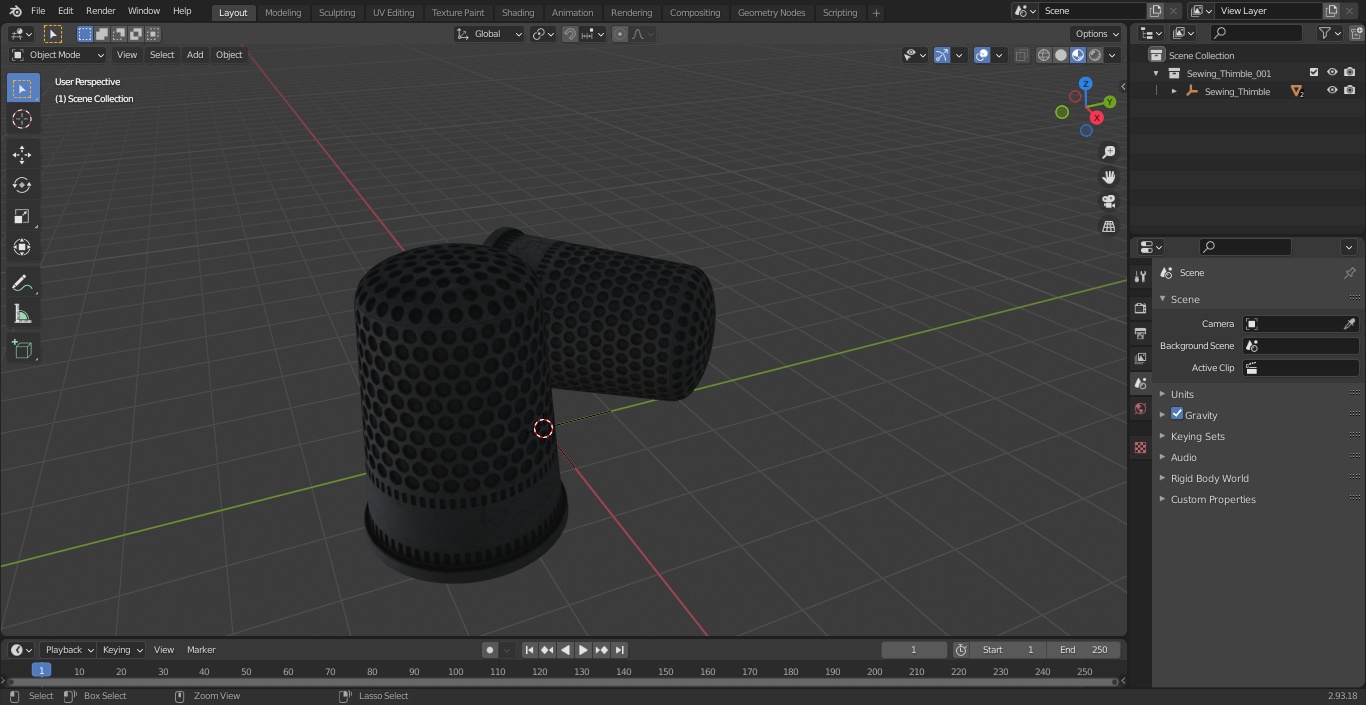 Sewing Thimble 3D model