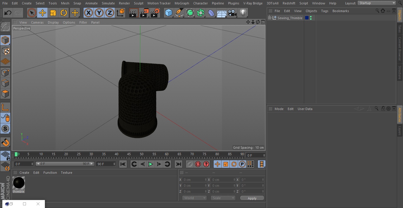 Sewing Thimble 3D model