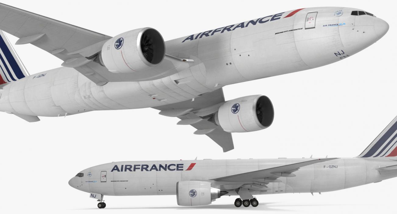 3D Boeing 777 Freighter Air France Rigged model