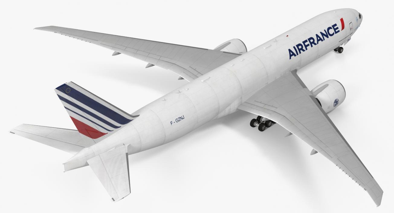 3D Boeing 777 Freighter Air France Rigged model