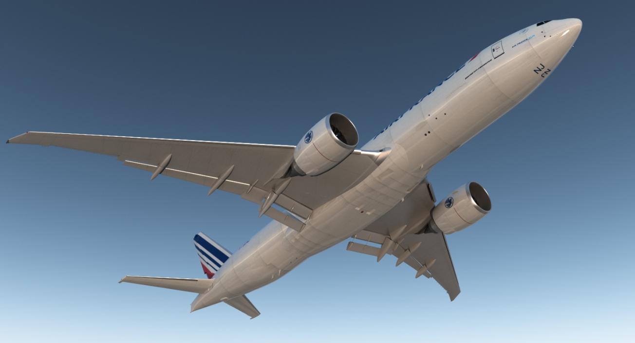 3D Boeing 777 Freighter Air France Rigged model