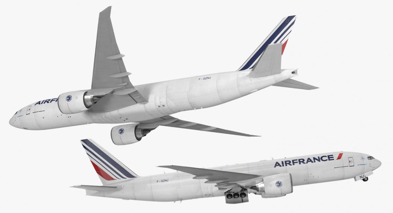 3D Boeing 777 Freighter Air France Rigged model