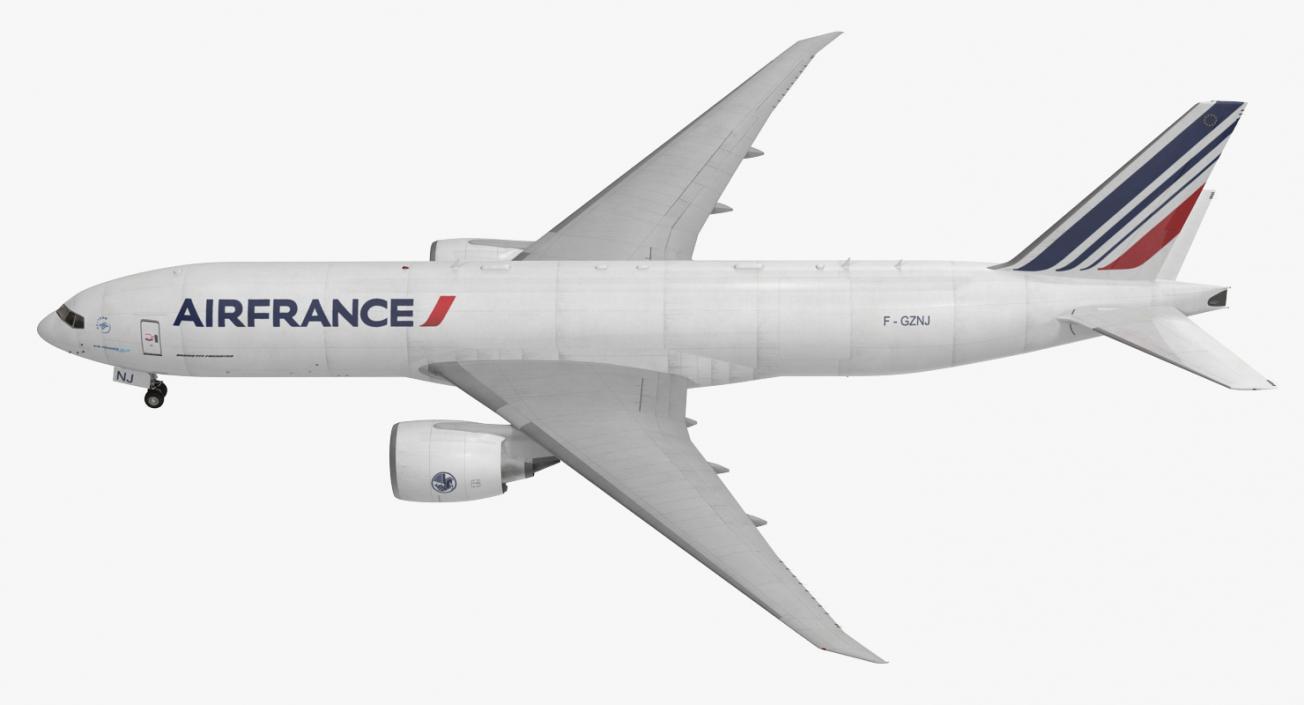 3D Boeing 777 Freighter Air France Rigged model