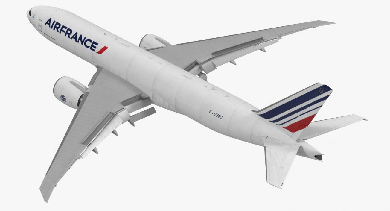 3D Boeing 777 Freighter Air France Rigged model