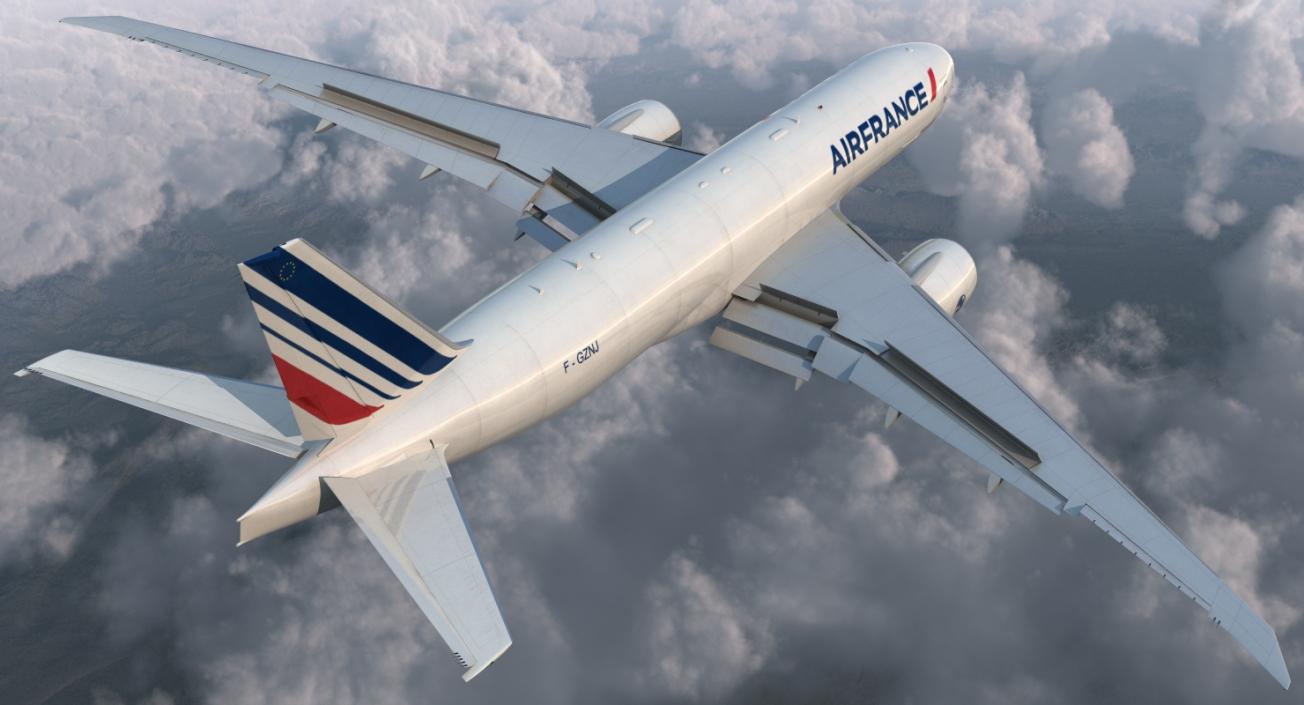 3D Boeing 777 Freighter Air France Rigged model