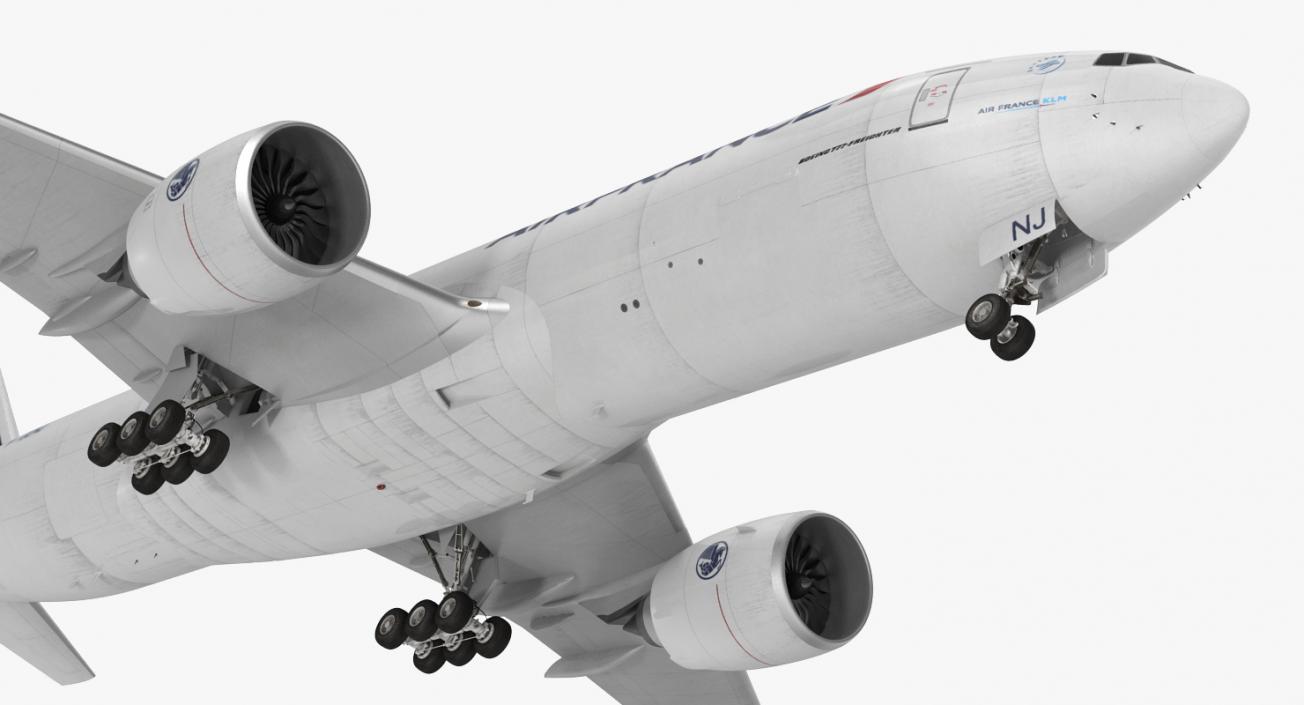 3D Boeing 777 Freighter Air France Rigged model