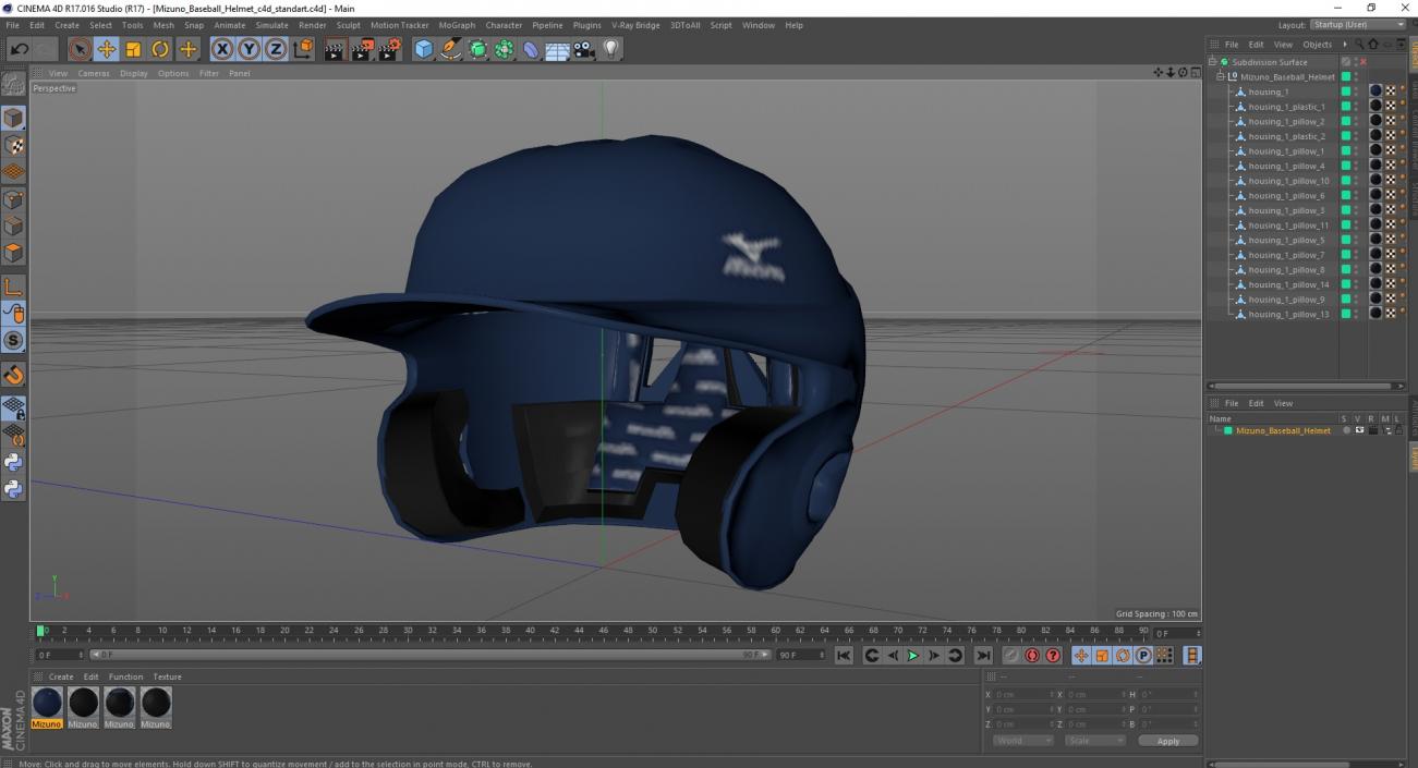 Mizuno Baseball Helmet 3D