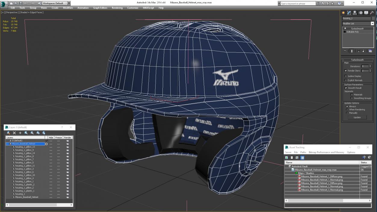 Mizuno Baseball Helmet 3D