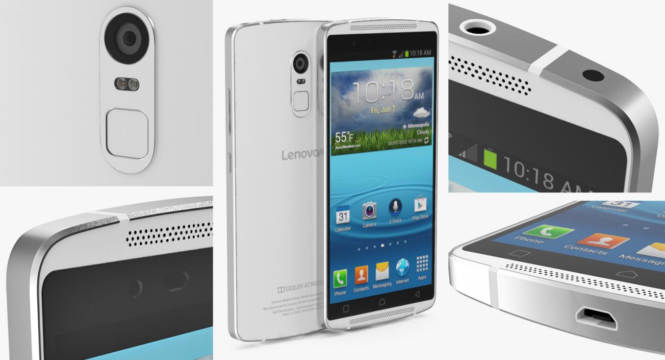 3D model Lenovo Vibe X3 White