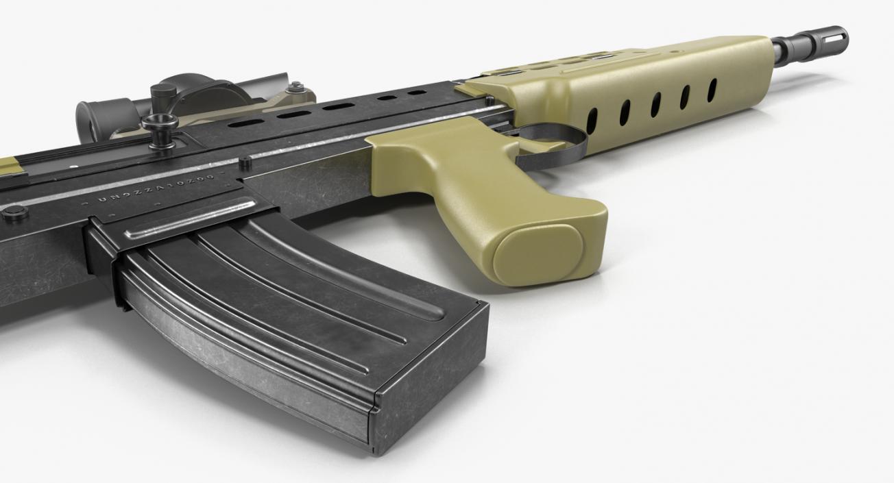 Assault Rifle L85A2 Scope Attached 3D model