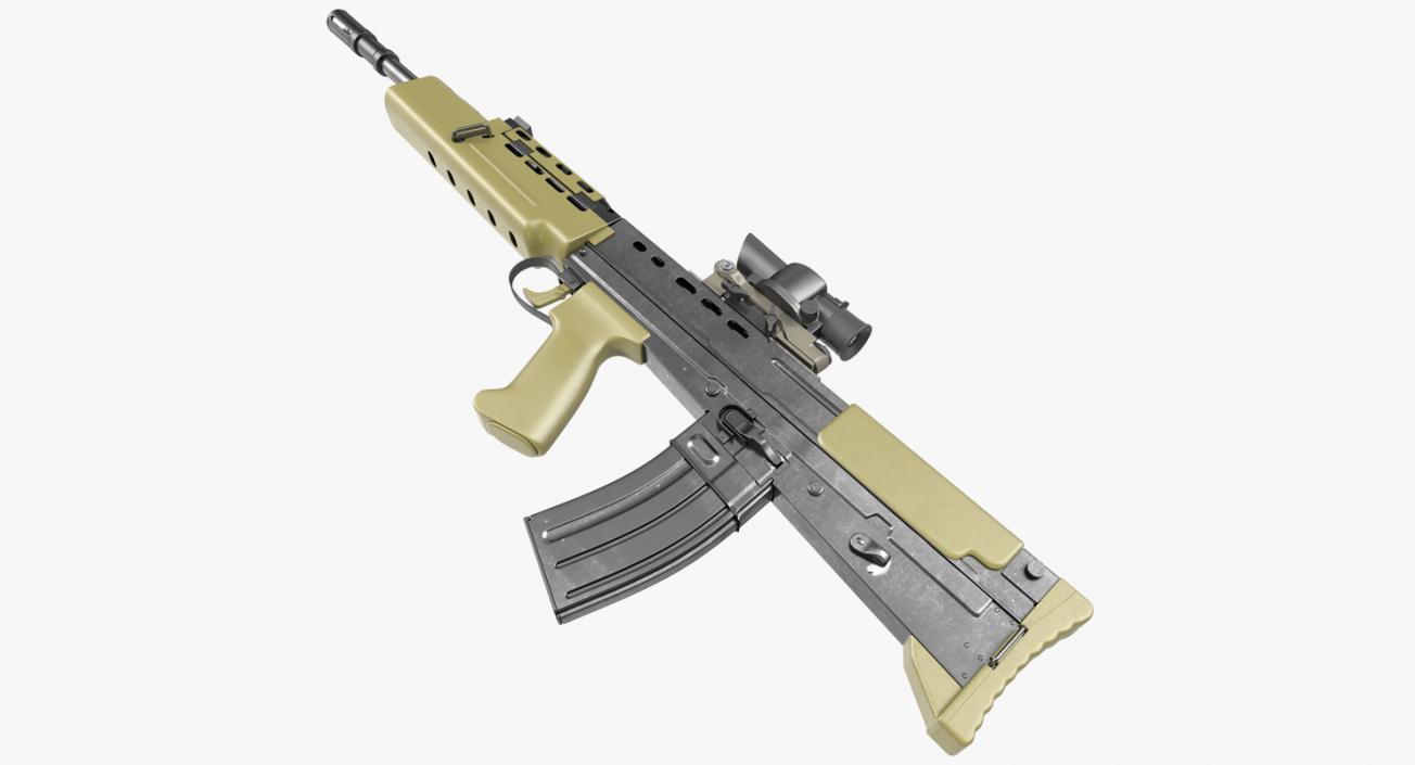 Assault Rifle L85A2 Scope Attached 3D model