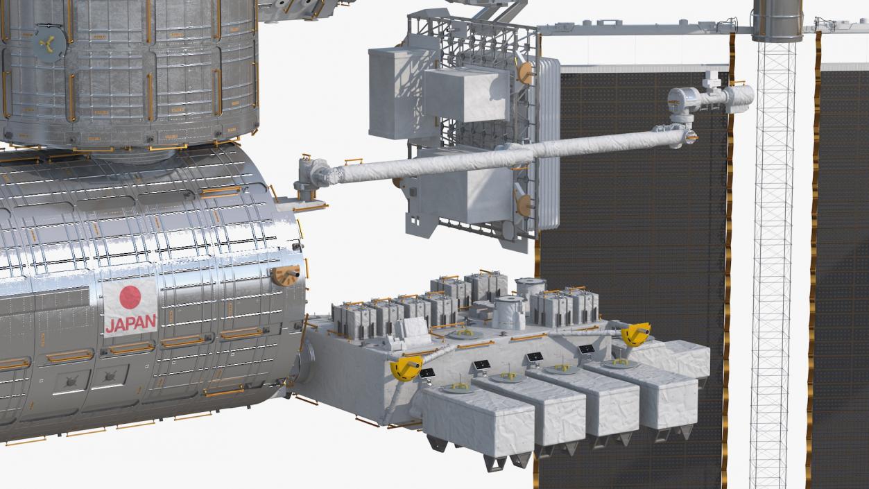 3D International Space Station Habitable Artificial Satellite model