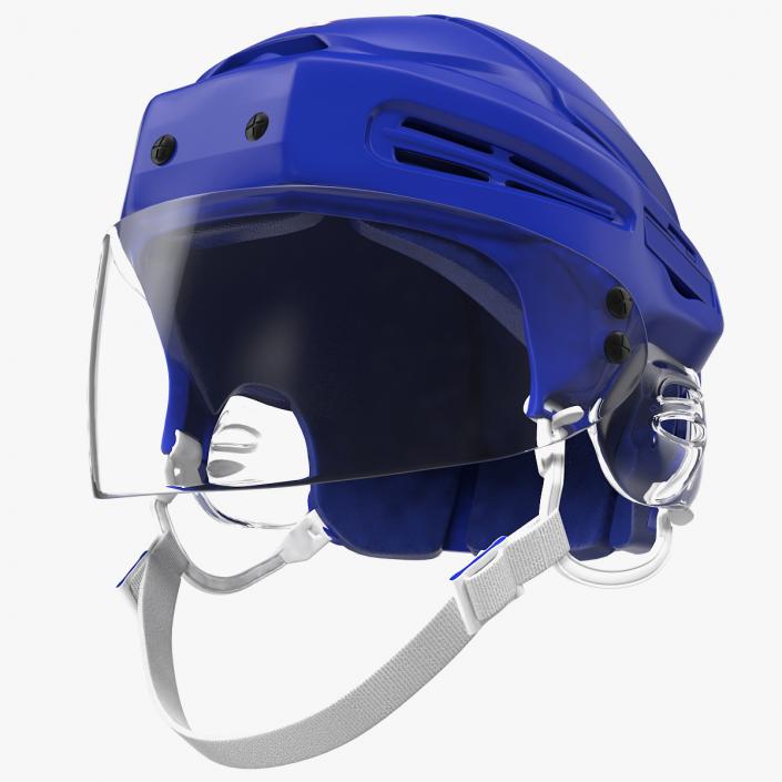 3D Hockey Helmet Blue model