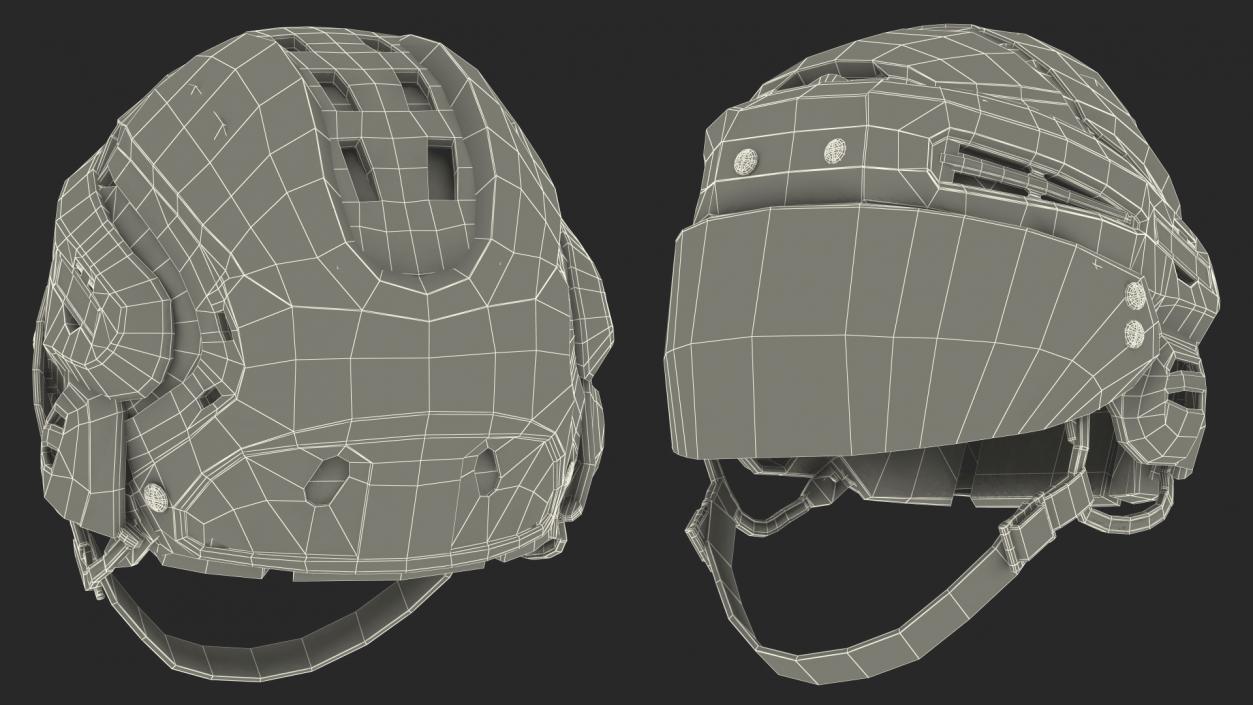 3D Hockey Helmet Blue model