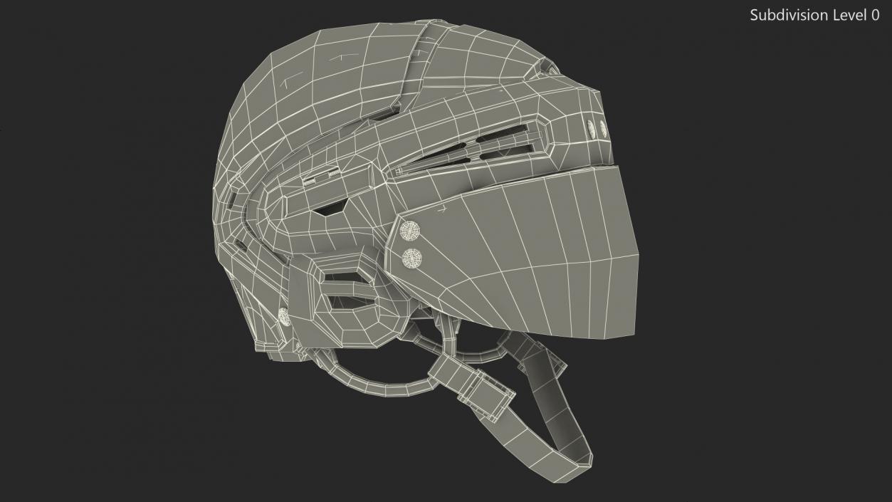 3D Hockey Helmet Blue model