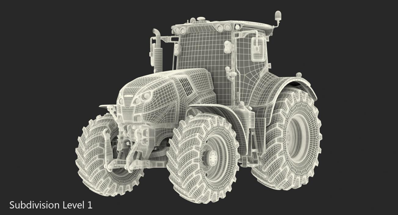 Generic Tractor Detailed Interior Dirty 3D model