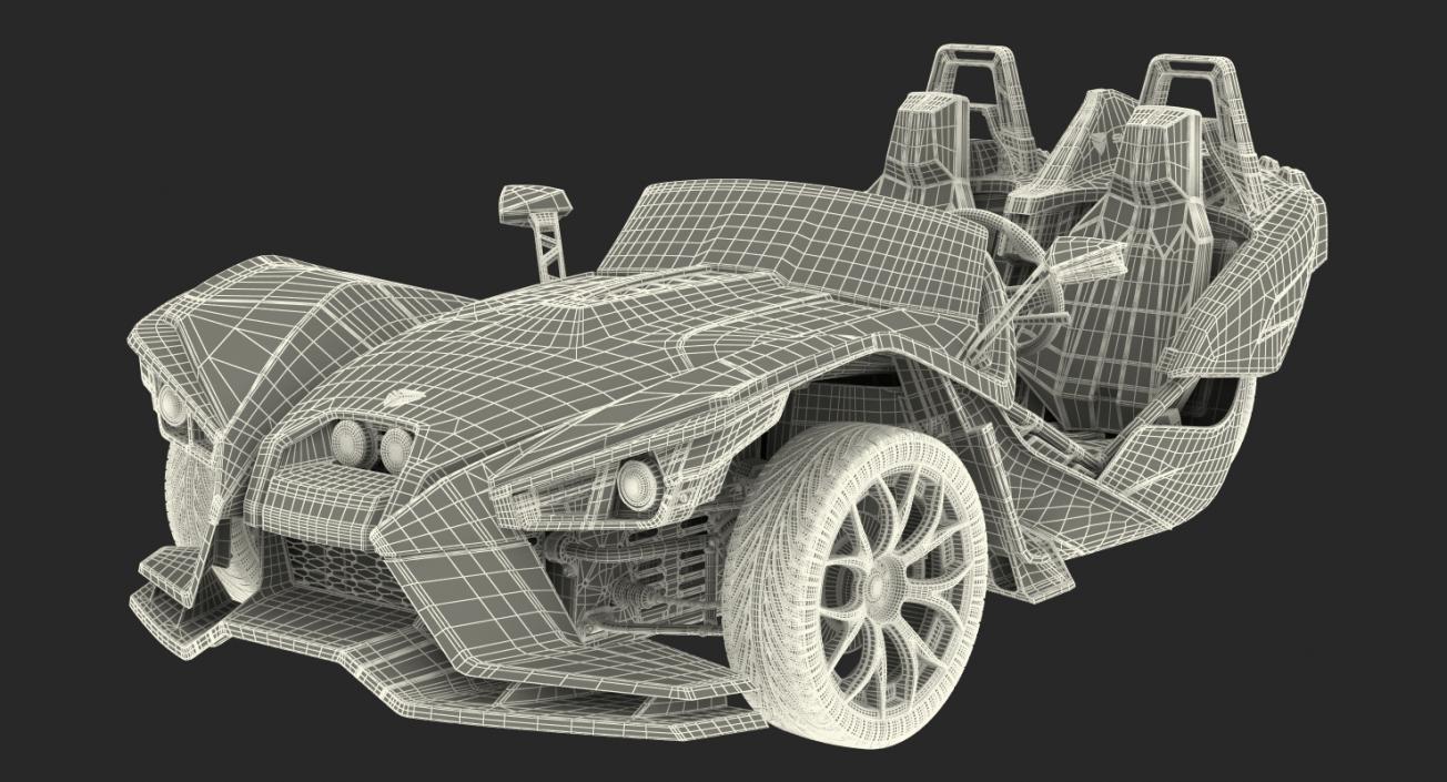 3D model Polaris Slingshot Trike Rigged