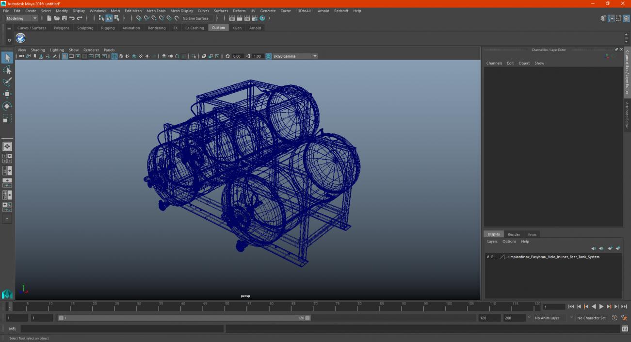 3D model Impiantinox Easybrau Velo Inliner Beer Tank System