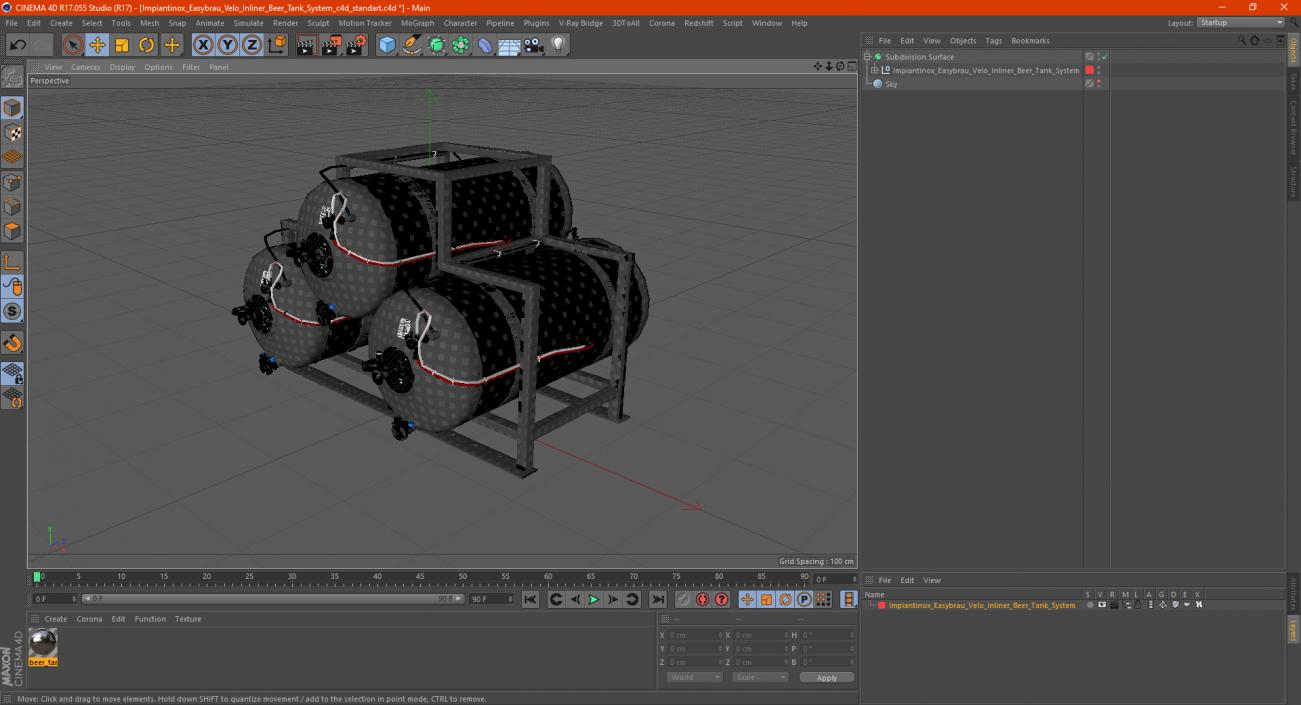 3D model Impiantinox Easybrau Velo Inliner Beer Tank System