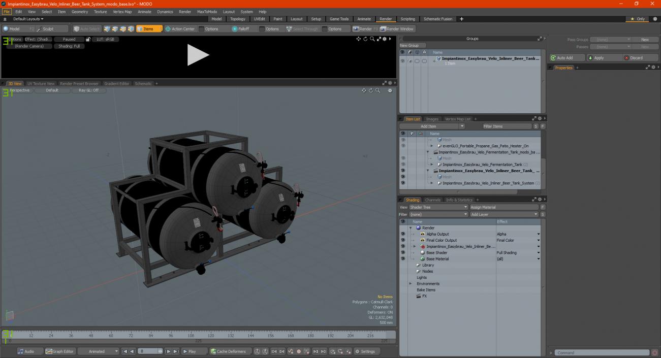 3D model Impiantinox Easybrau Velo Inliner Beer Tank System