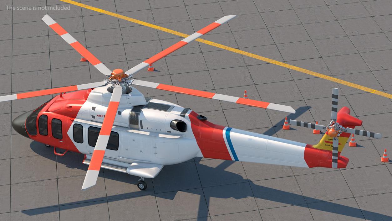 3D model Bell 525 Relentless Paramedic Helicopter