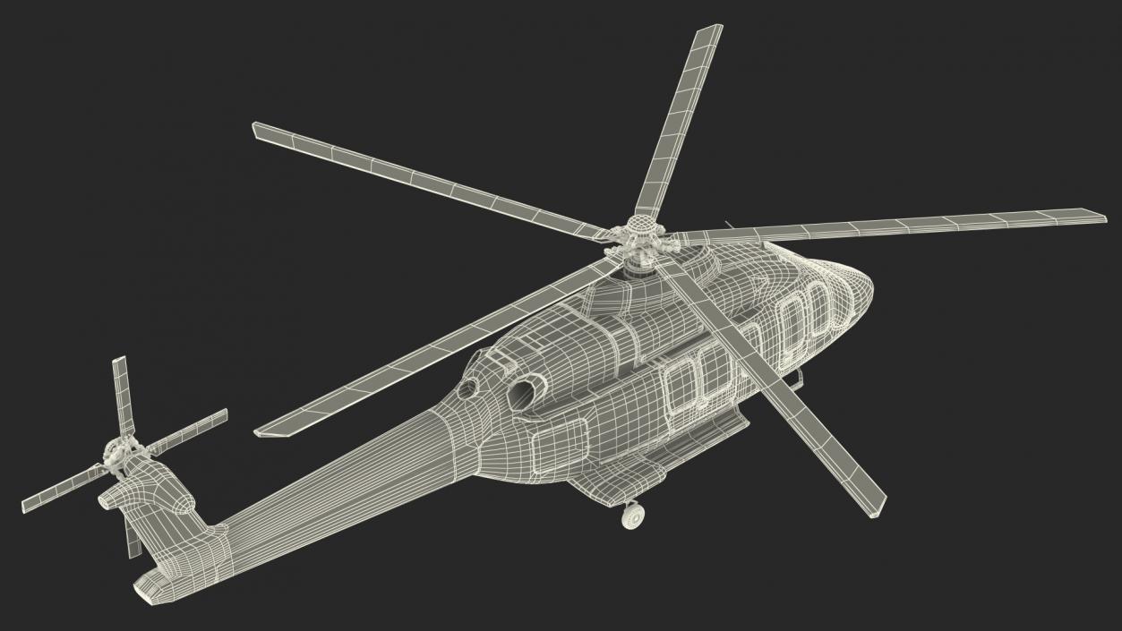 3D model Bell 525 Relentless Paramedic Helicopter