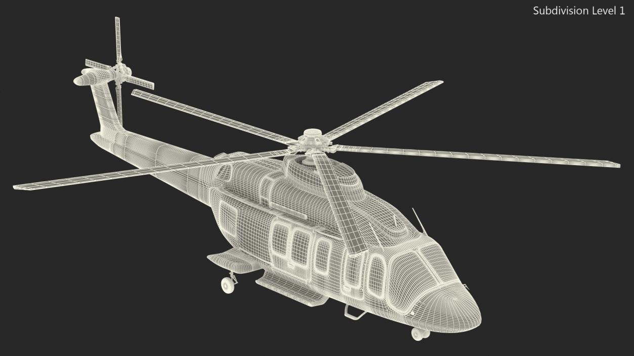 3D model Bell 525 Relentless Paramedic Helicopter