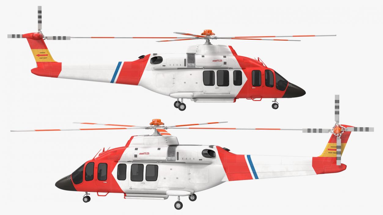 3D model Bell 525 Relentless Paramedic Helicopter