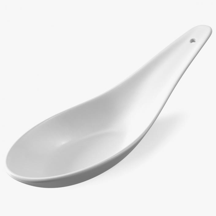 3D Ceramic Chinese Soup Spoon