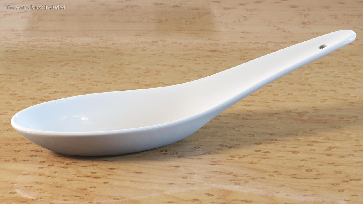 3D Ceramic Chinese Soup Spoon