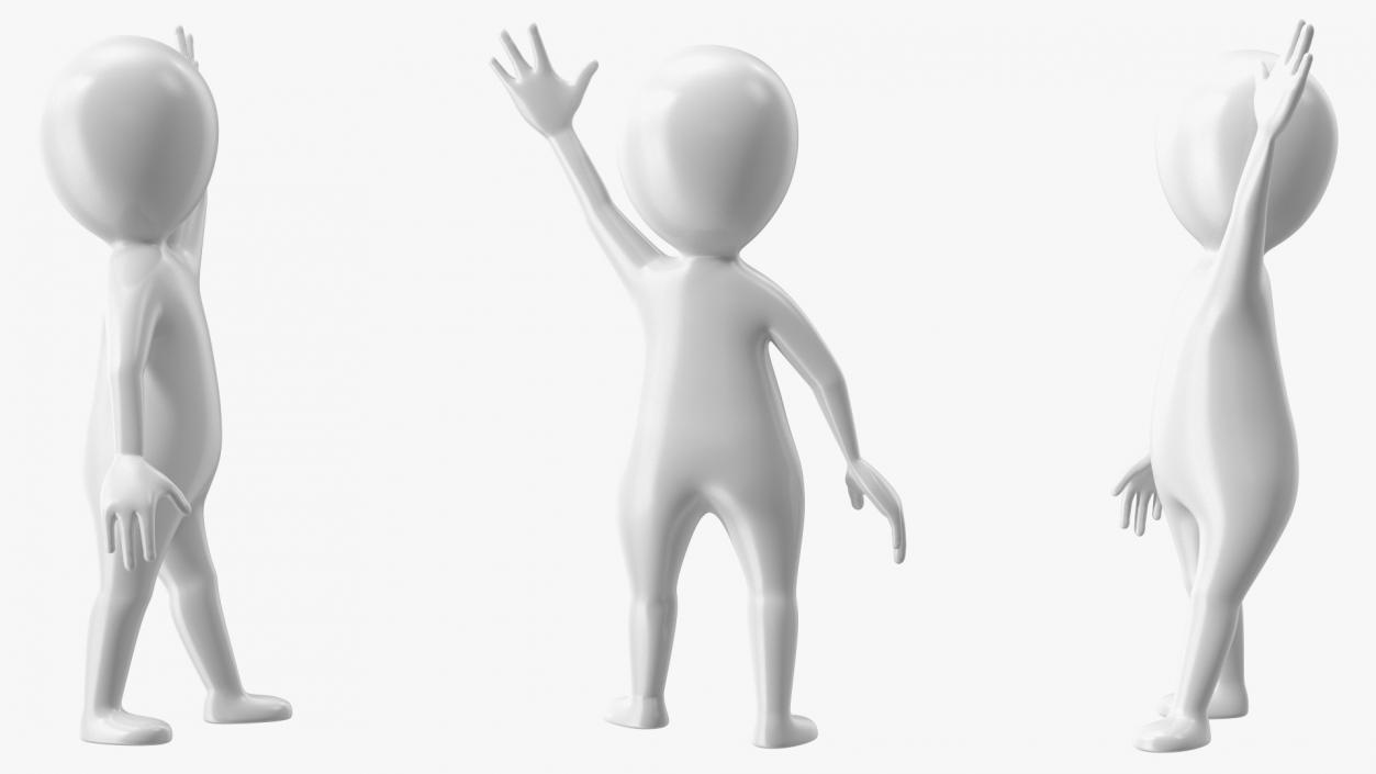 3D model Waving Stickman