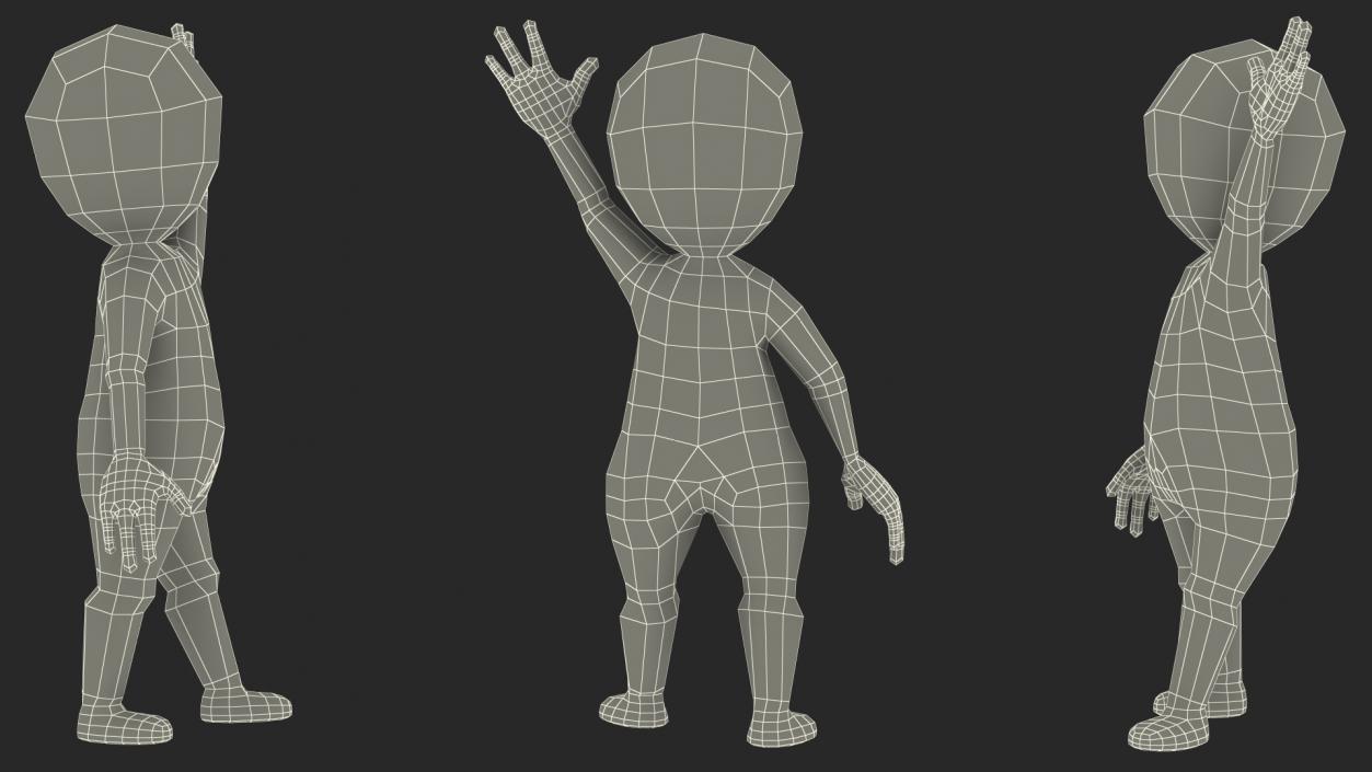 3D model Waving Stickman