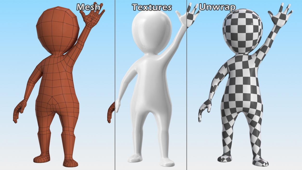 3D model Waving Stickman