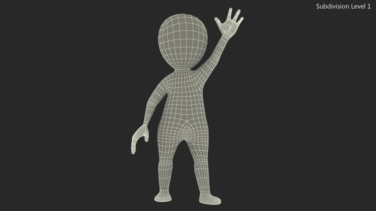 3D model Waving Stickman