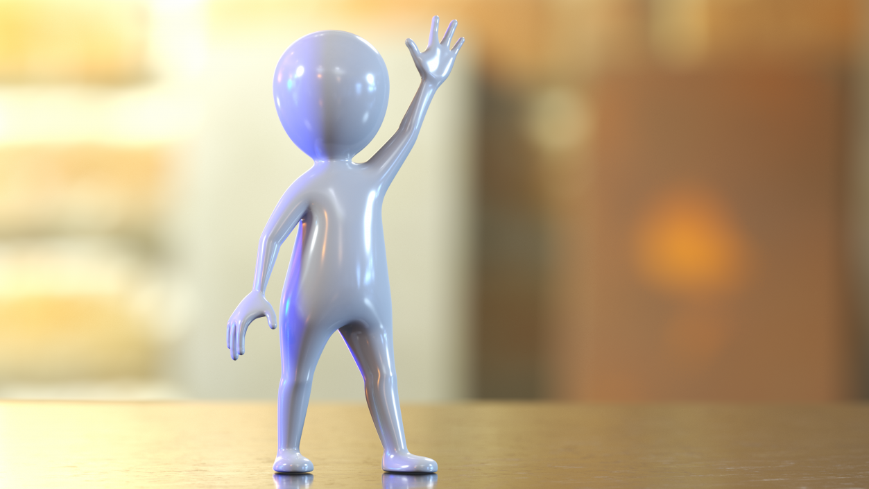 3D model Waving Stickman