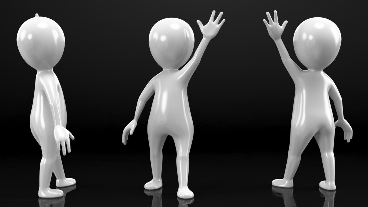 3D model Waving Stickman