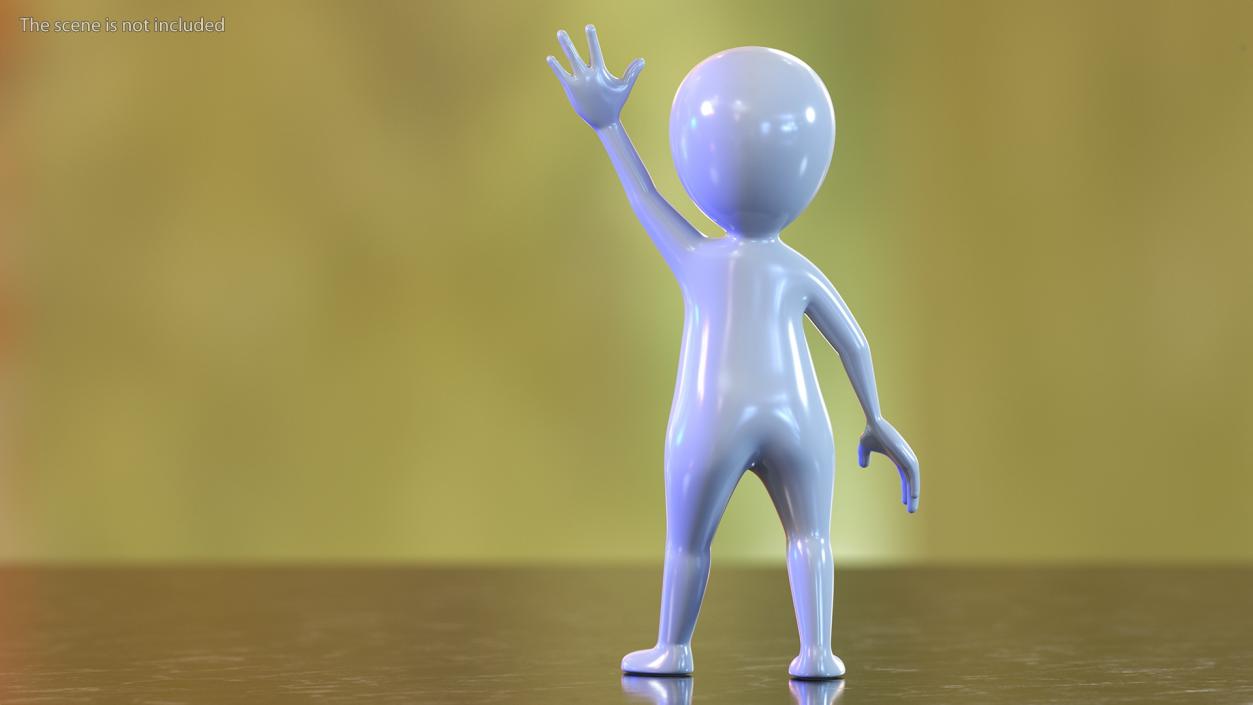 3D model Waving Stickman