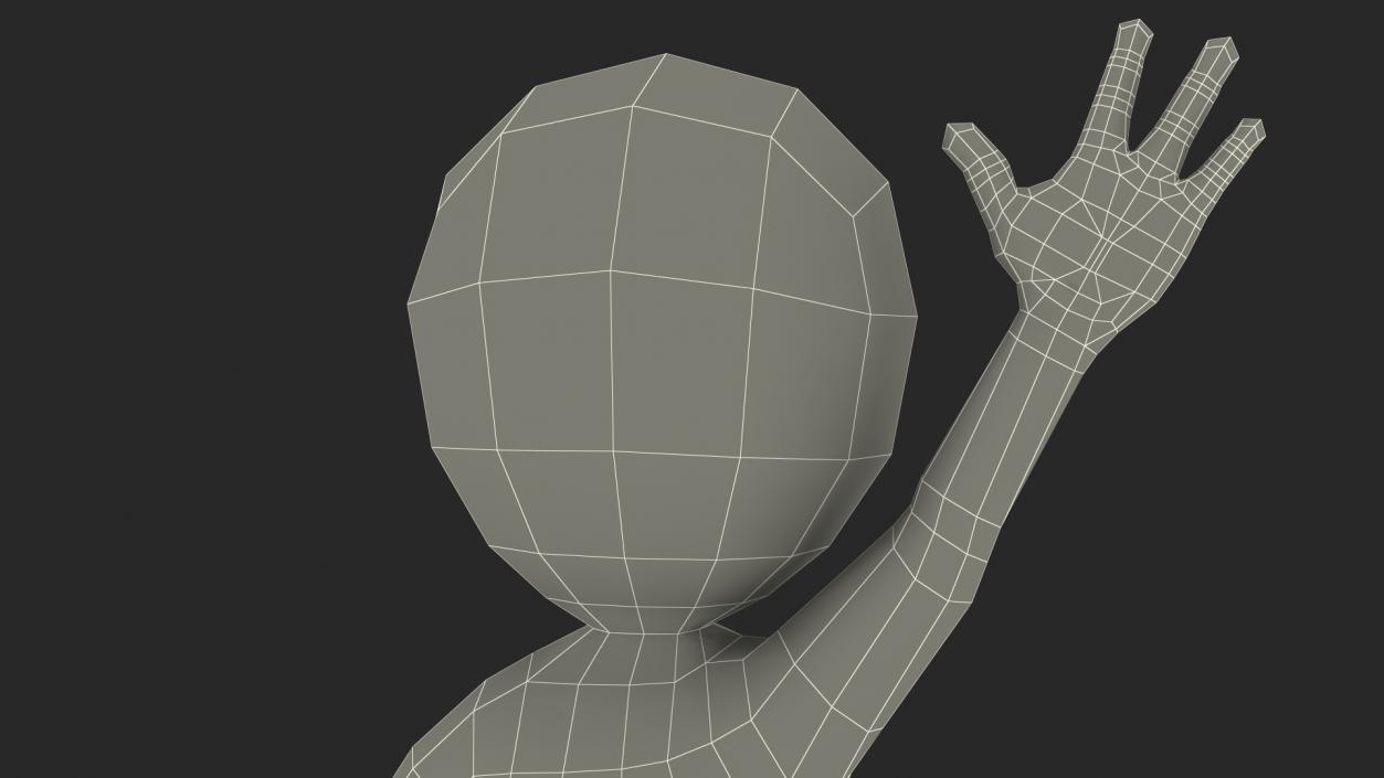 3D model Waving Stickman