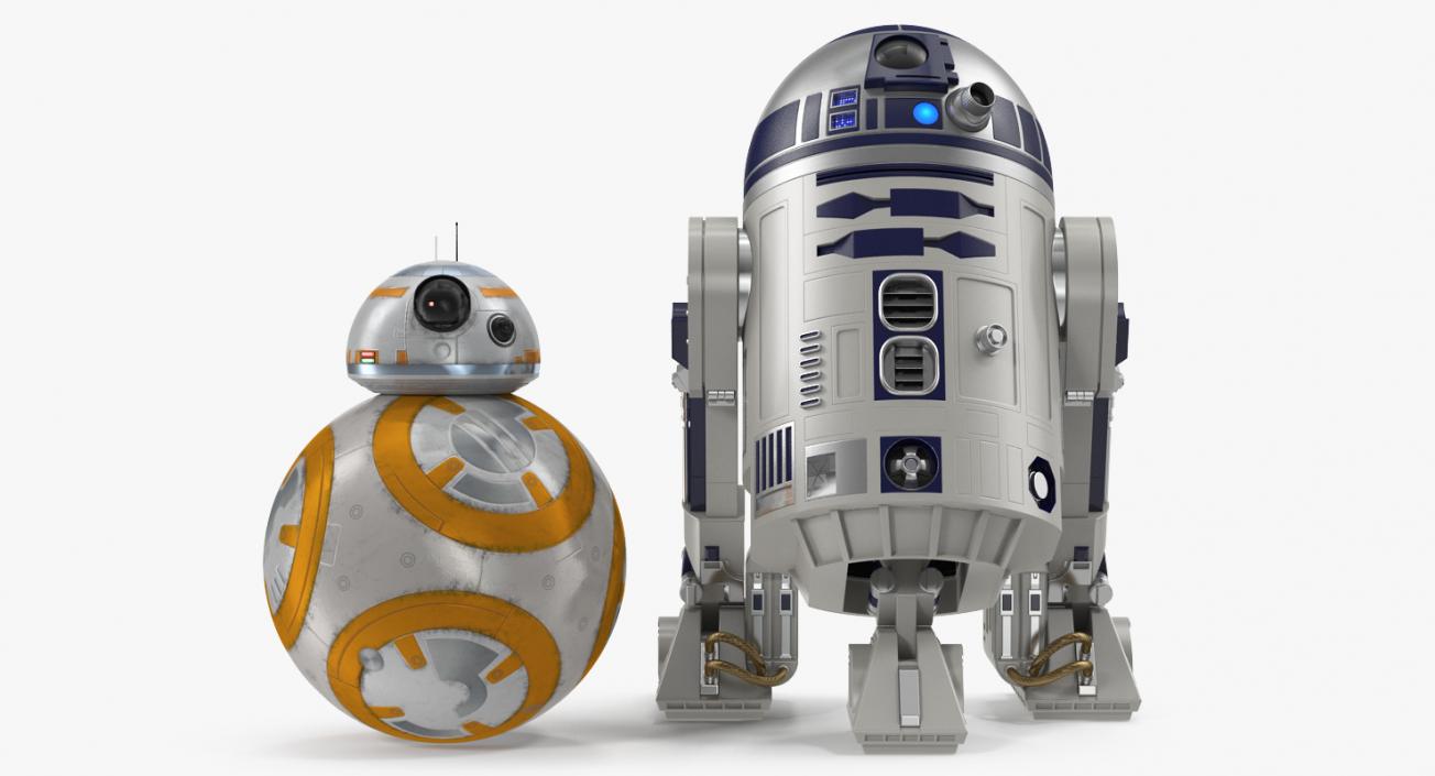 3D model Star Wars Droids R2D2 and BB8 Collection