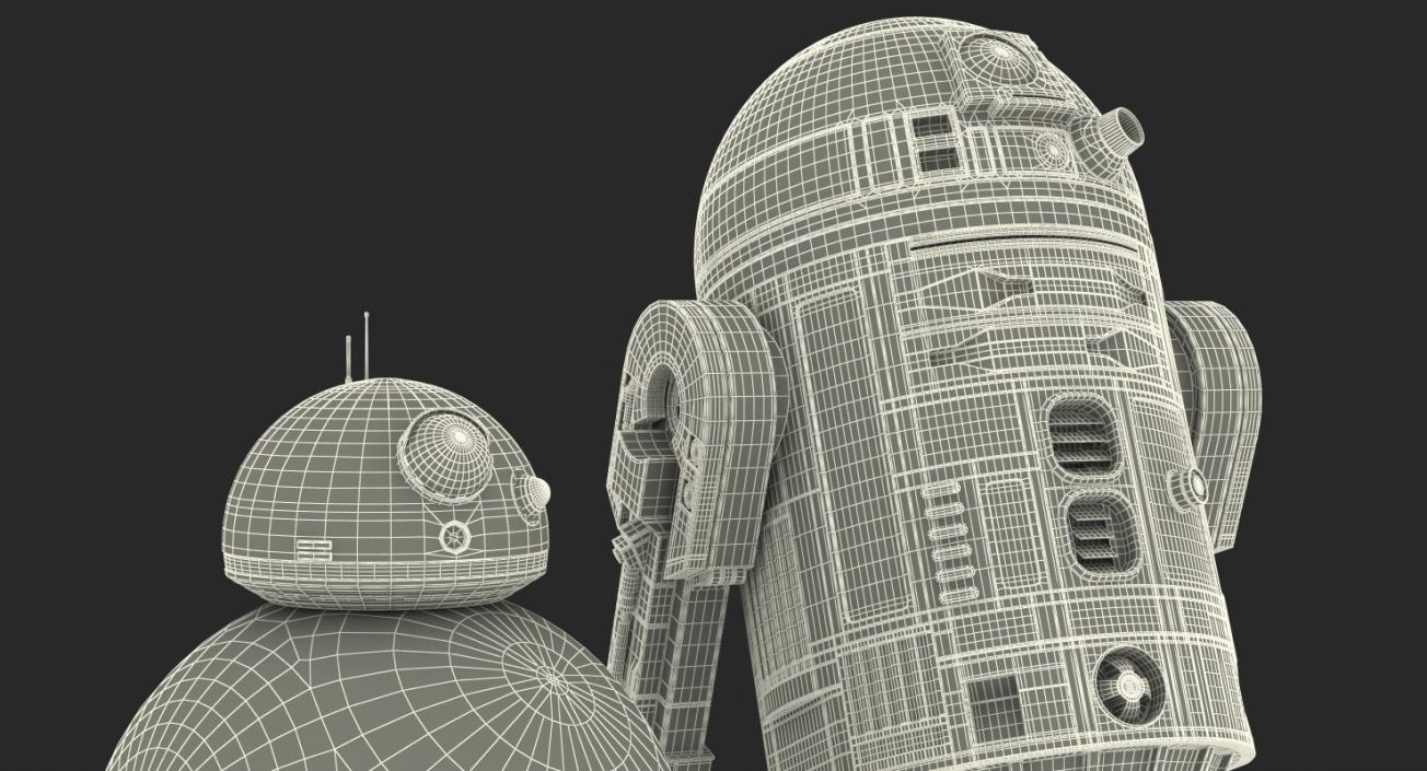 3D model Star Wars Droids R2D2 and BB8 Collection