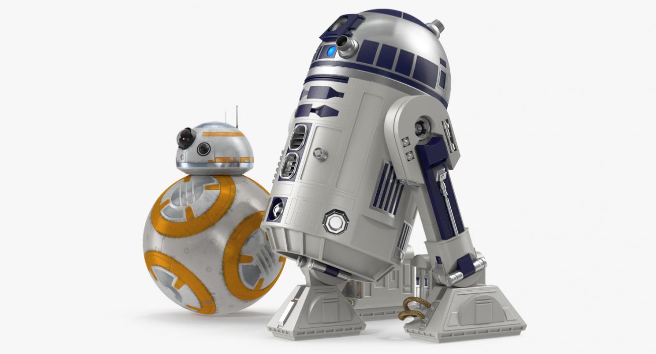 3D model Star Wars Droids R2D2 and BB8 Collection