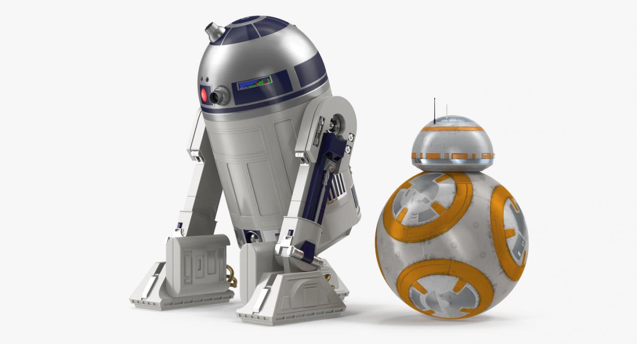 3D model Star Wars Droids R2D2 and BB8 Collection