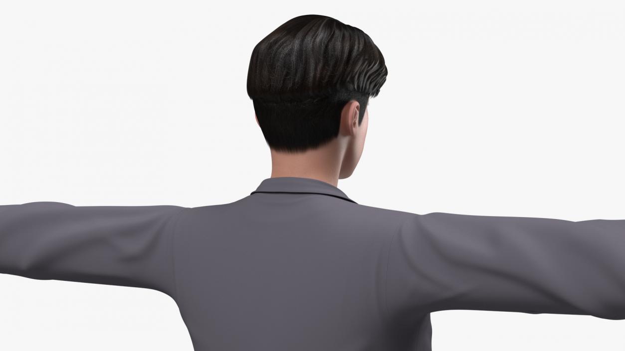 3D Chinese Man T-Pose model