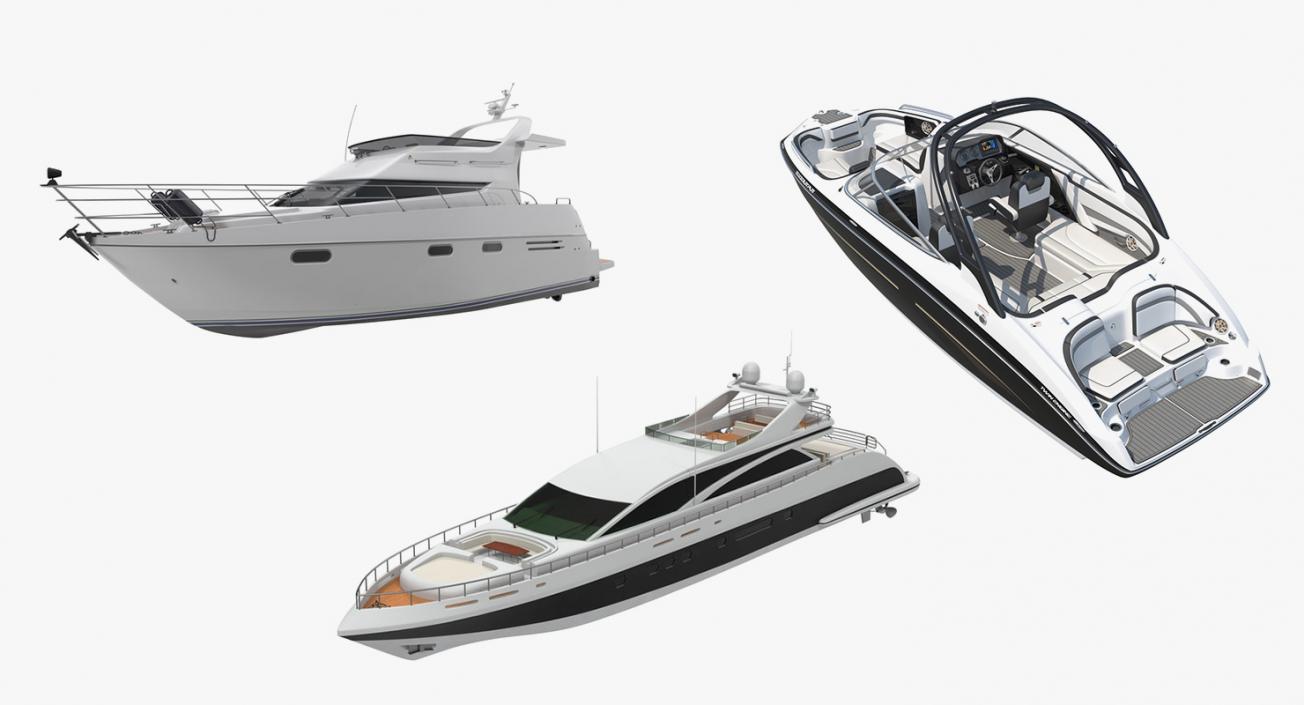 3D Motor Yachts Collection model