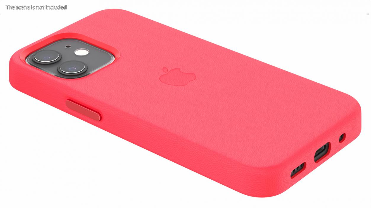 iPhone 12 mini Leather Case with MagSafe Red 3D model