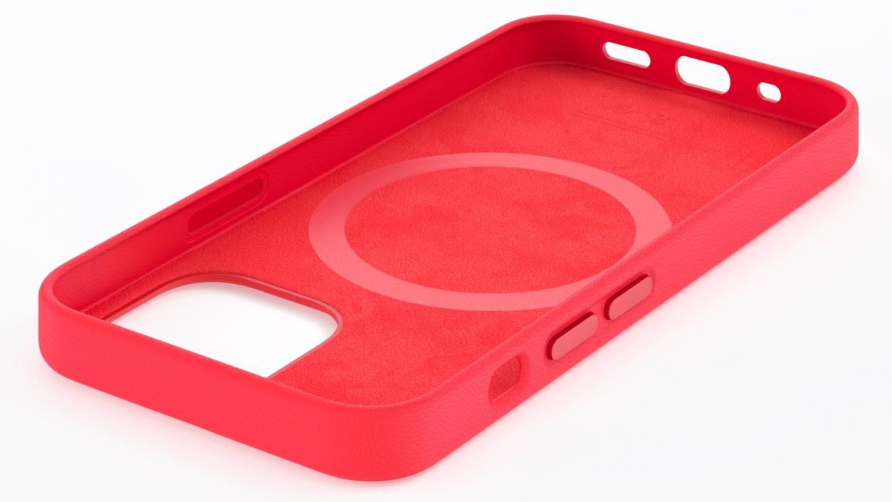 iPhone 12 mini Leather Case with MagSafe Red 3D model