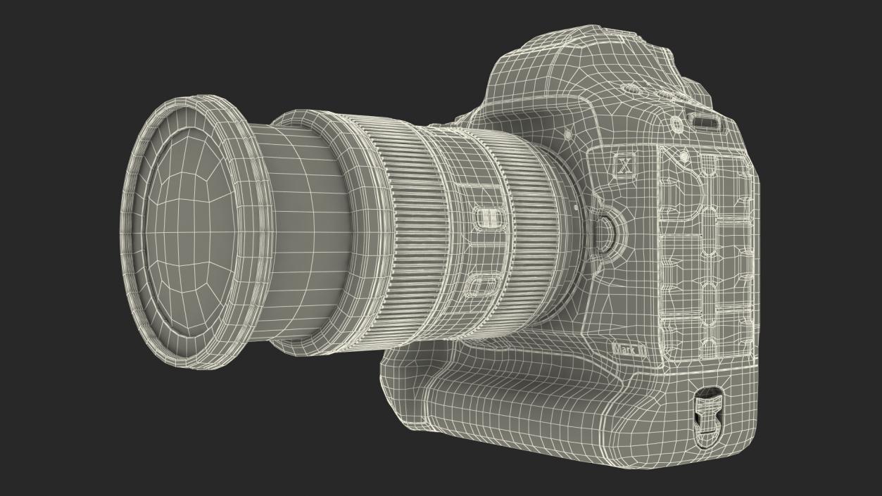 3D model Canon 1DX with Zoom Lens 24 70